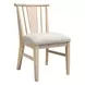 West End Ivory and Natural Maple Upholstered Spindle Side Chair Set of 2