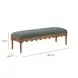 Oodle Green Performance Fabric Upholstered Accent Bench