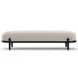 Madera Beige And Modern Walnut Upholstered Panel Bed Room Set