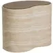 Ishiko Light Brown and Warm Brown Free Form Small Concrete Top Outdoor Cocktail Table