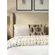 Summerland Beige Leather Upholstered King Panel Bed