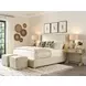 Summerland Beige Leather Upholstered King Panel Bed