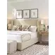 Summerland Beige Leather Upholstered King Panel Bed