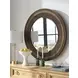 Elana Brown Round Wall Mirror