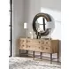 Elana Brown Round Wall Mirror