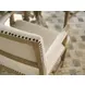 Colburn Beige Performance Fabric Upholstered Arm Chair with Nailhead Trim