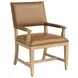 Colburn Brown Leather Upholstered Arm Chair with Nailhead Trim