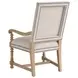 Anderson Beige Upholstered Arm Chair with Nailhead Trim