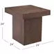 Padula Dark Brown Mango Square Large End Table