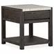 Plum Creek Ravenwood Black and White Rectangular Marble Top End Table