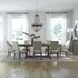 Westfield Havana Brown and Sand Upholstered 9 Piece Extendable Trestle Base Dining Set with Nailhead Trim