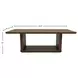 Lozano Warm Walnut Brown 95" Rectangular Dining Table