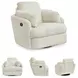 Tie Breaker Ivory Swivel Glider Recliner