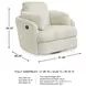Tie Breaker Ivory Swivel Glider Recliner