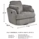 Tie Breaker Fog Swivel Glider Recliner