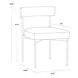 Astellan Bravo Cognac Upholstered Dining Chair Set of 2