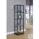Cyclamen Black And Clear Small Curio Cabinet