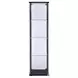 Cyclamen Black And Clear Small Curio Cabinet