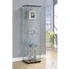 Bellatrix Cappuccino And Clear Curio Cabinet