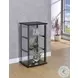 Cyclamen Black And Clear Curio Cabinet