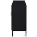 Jess Black 2 Door Arched Fluted Glass Accent Cabinet
