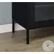 Jess Black 2 Door Arched Fluted Glass Accent Cabinet