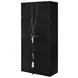 Riva Black 4 Door Accent Cabinet with LED Light