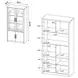 Riva Black 4 Door Accent Cabinet with LED Light