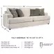 Soletren Stone 96" Sofa