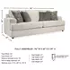 Soletren Stone Queen 96" Sofa Sleeper