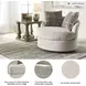 Soletren Stone Swivel Accent Chair