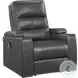 Olleris Gray Power Recliner with Power Headrest