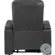 Olleris Gray Power Recliner with Power Headrest