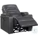 Olleris Gray Power Recliner with Power Headrest