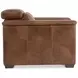 Lioni Brown Upholstered Power Motion Chair with USB Charging