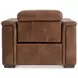 Lioni Brown Upholstered Power Motion Chair with USB Charging