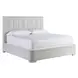 Harmony Pewter and Alabaster King Upholstered Uptown Panel Bed