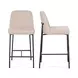 Sydney Taupe Performance Fabric Upholstered Counter Height Stool Set of 2
