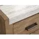 Plum Creek Sierra Brown and White 6 Drawer Marble Top Dresser