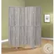 961415 Gray Driftwood 4 Panel Folding Screen