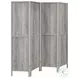 961415 Gray Driftwood 4 Panel Folding Screen