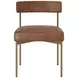 Astellan Bravo Cognac Upholstered Dining Chair Set of 2