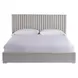Evermont Beige Performance Fabric Upholstered Queen Decker Panel Bed