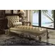 Dresden Gold Patina 82" Chaise with Pillow and Nailhead Trim