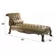 Dresden Gold Patina 82" Chaise with Pillow and Nailhead Trim
