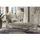 Versailles Vintage Gray 76" Chaise with Pillow and Nailhead Trim