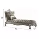 Versailles Vintage Gray 76" Chaise with Pillow and Nailhead Trim