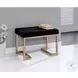Boice Short Haired Faux Fur and Champagne Rectangular Ottoman