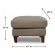 Emerson Green Pea Leather Upholstered Rectangular Ottoman