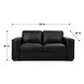 Lorenzo Black Leather 78" Loveseat
